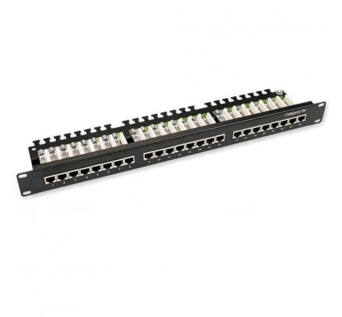Патч-панель Hypernet 19" 24 порта UTP 0.5U cat.5e с менеджментом кабеля (PP-UTP24-WMR-05U)