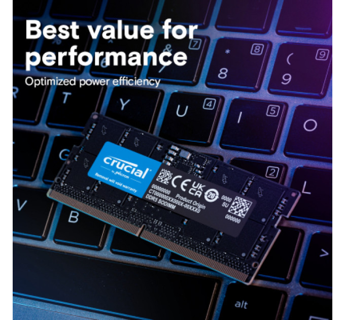 Модуль пам'яті для ноутбука SoDIMM DDR5 8GB 5200 MHz Micron (CT8G52C42S5)