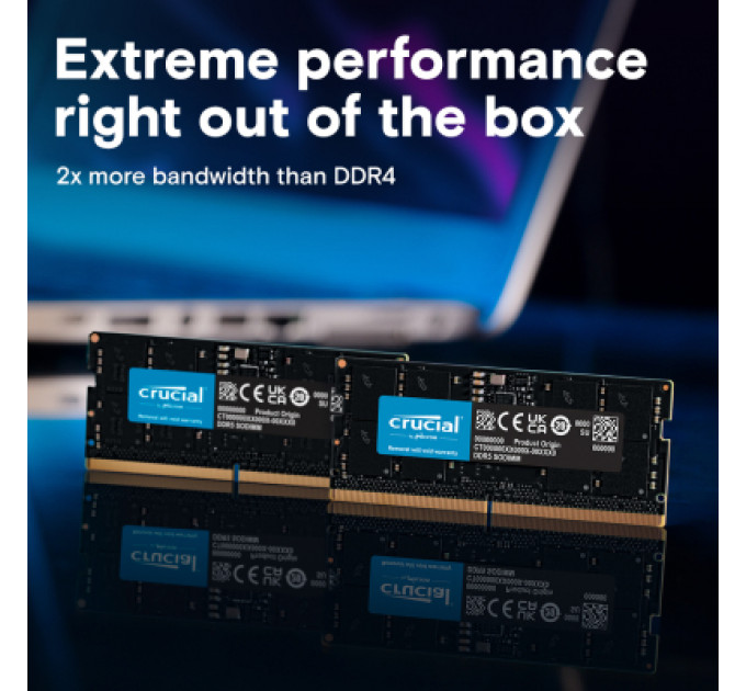 Модуль пам'яті для ноутбука SoDIMM DDR5 8GB 5200 MHz Micron (CT8G52C42S5)