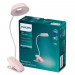 Настільна лампа Philips Donutclip 3Вт 4000K 1200мАг USB-A рожевий (929003179607)