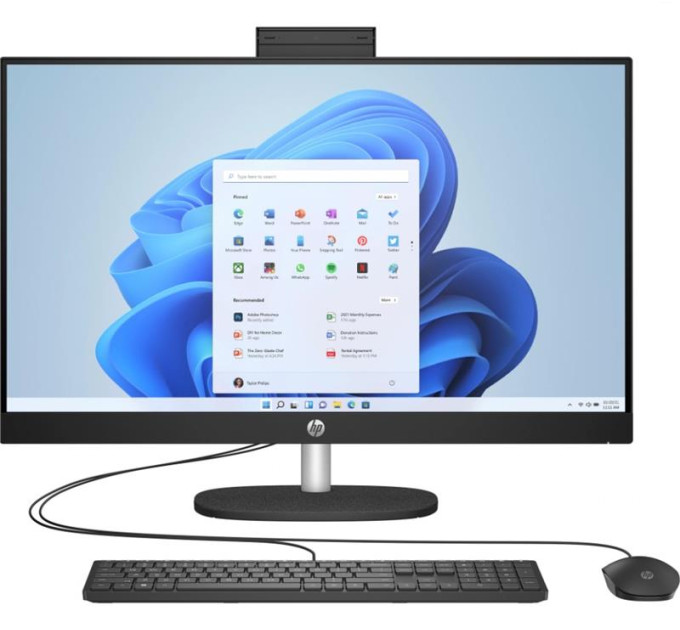 HP Комп'ютер HP 27-cr0040ua AiO / Ryzen5 7520U, 16, 512, WiFi, Cam, K&M (A1QY2EA)