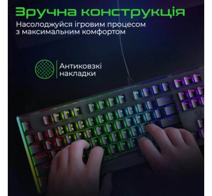 Клавіатура Vertux Comando USB Black (comando.black)