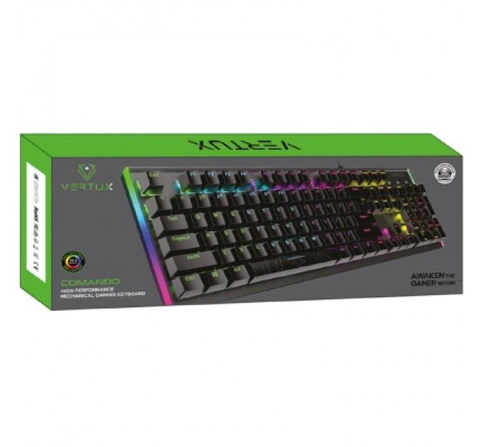 Клавіатура Vertux Comando USB Black (comando.black)