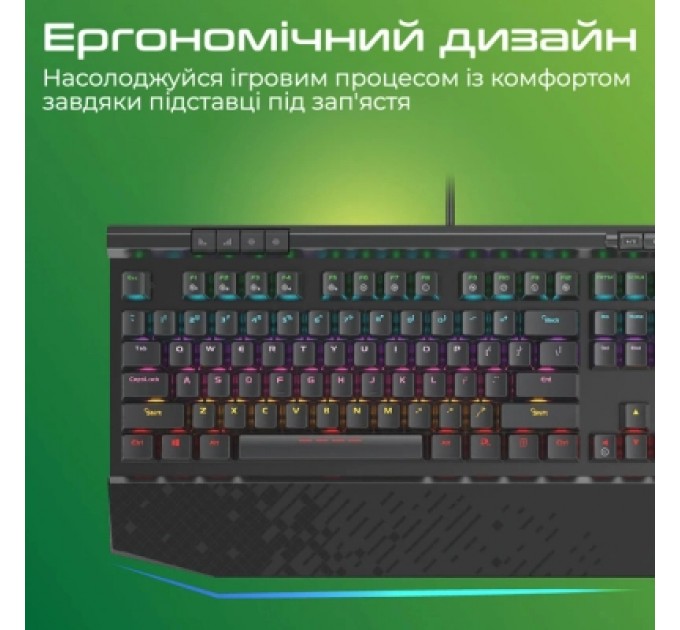 Клавіатура Vertux Tungsten USB Black (tungsten.black)