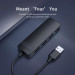 Концентратор Choetech USB 3.1 to 3хUSB 3.0+RJ45(1GB) Ethernet 4in1 (HUB-U02-BK)
