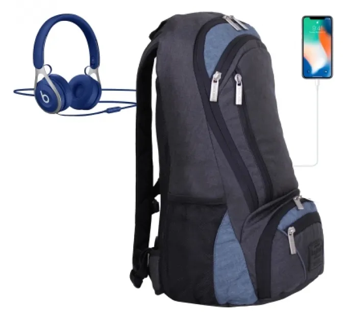 Рюкзак для ноутбука Bagland 15.6" Granite 23L black/gray 0012069 (7072175)