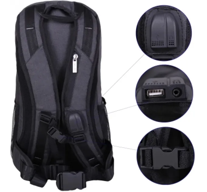 Рюкзак для ноутбука Bagland 15.6" Granite 23L black/gray 0012069 (7072175)