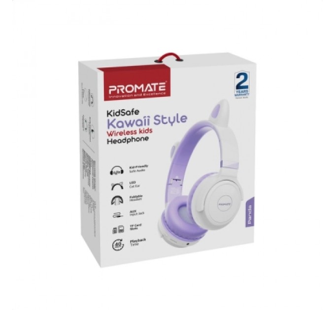 Навушники Promate Panda Lilac (panda.lilac)