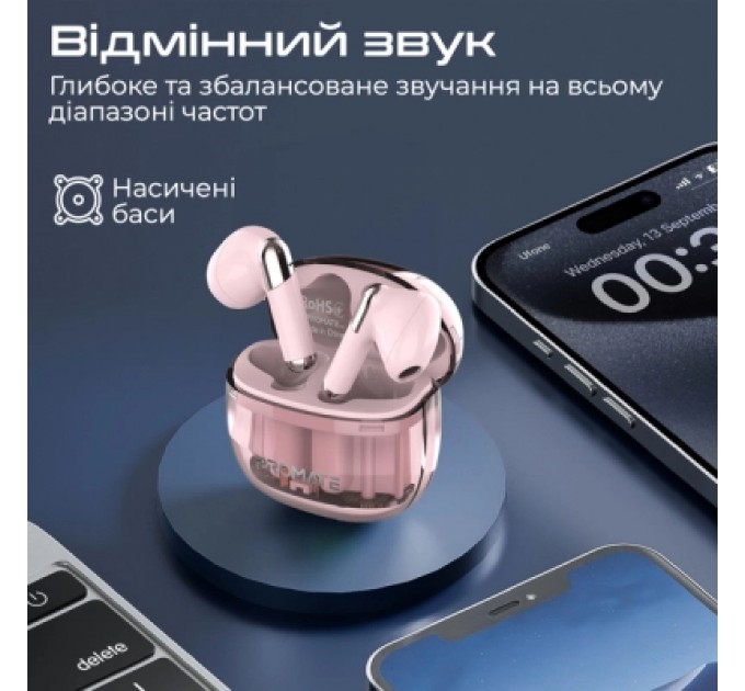 Навушники Promate TransPods Pink (transpods.pink)