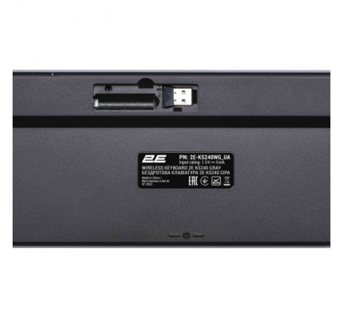 Клавіатура 2E KS240 Wireless USB/Bluetooth UA Grey (2E-KS240WG_UA)