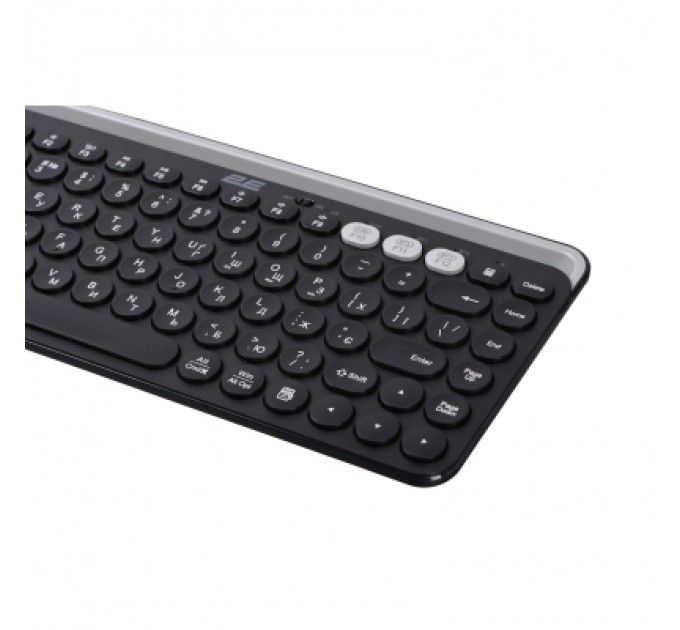 Клавіатура 2E KS250 Wireless USB/Bluetooth UA Black (2E-KS250WBK_UA)