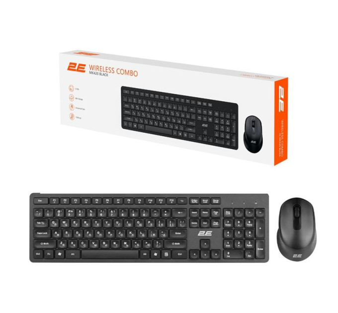 2E Комплект 2E MK420 Wireless UA Black (2E-MK420WB_UA)