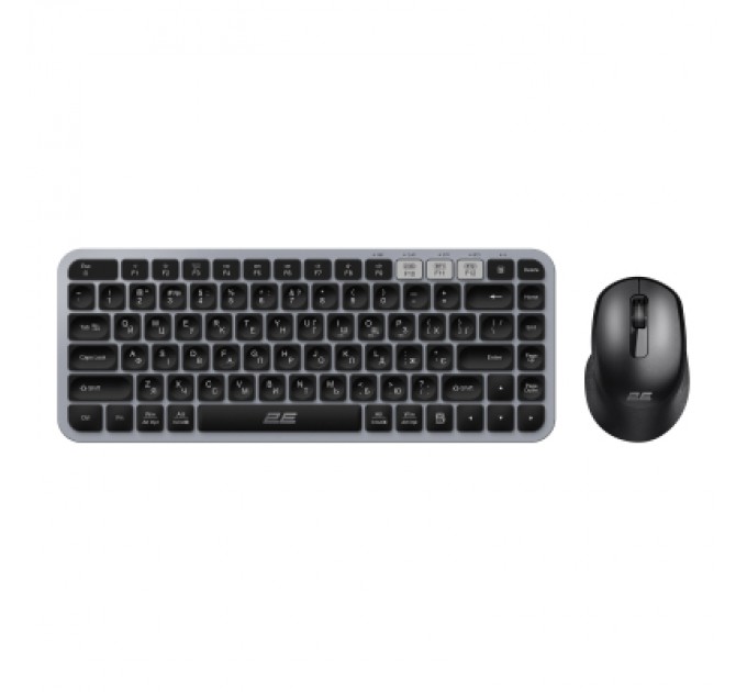 Комплект 2E MK430 Wireless/Bluetooth UA Black/Grey (2E-MK430WBGR_UA)