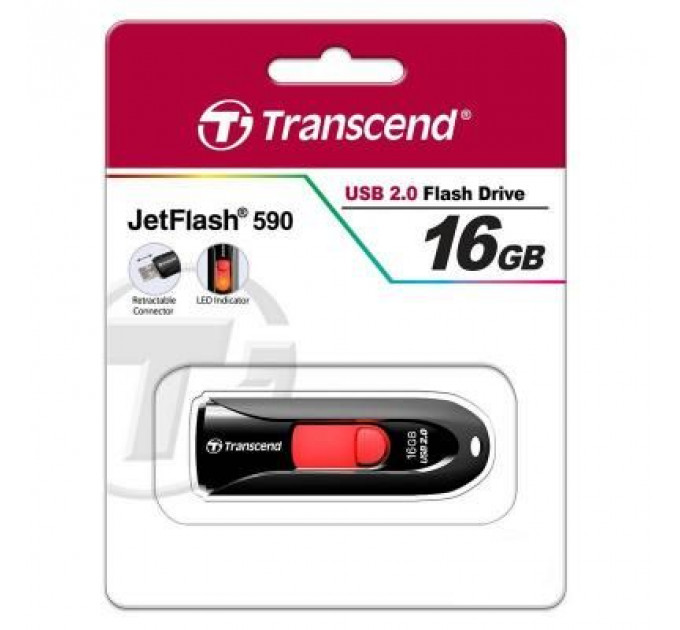 USB флеш накопичувач Transcend 16Gb JetFlash 590 (TS16GJF590K)