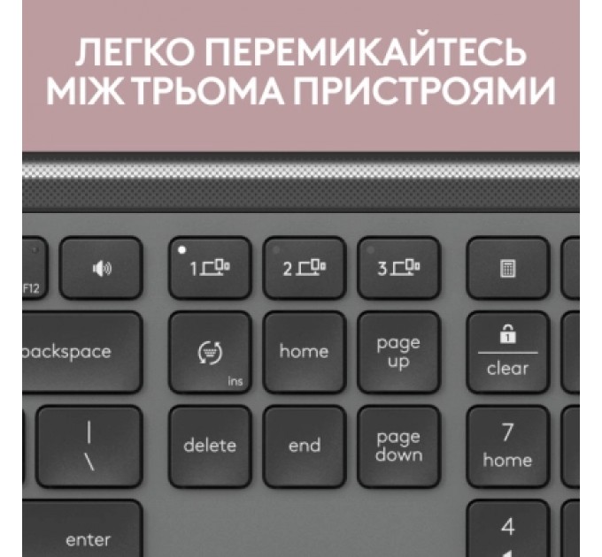 Logitech Клавіатура Logitech K950 Bluetooth/Wireless UA Graphite (920-012465)