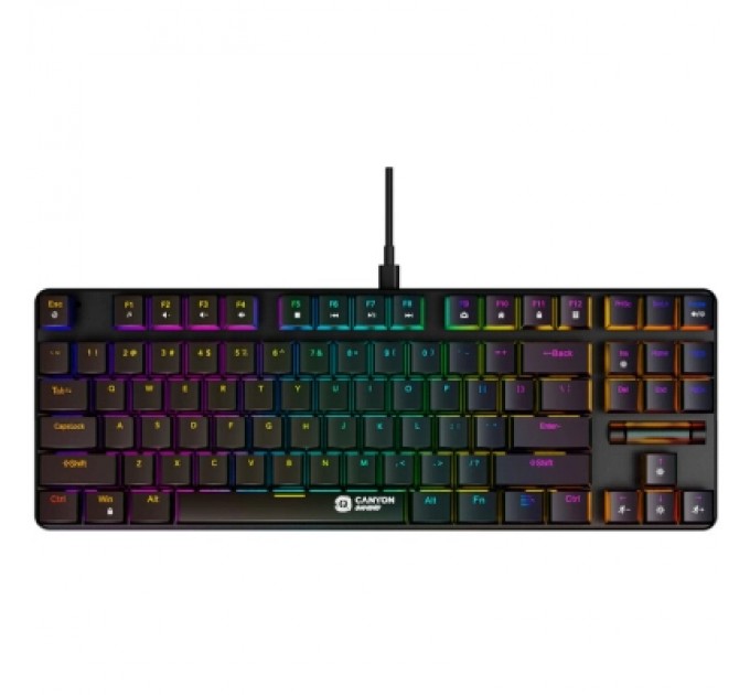 Canyon Клавіатура Canyon Cometstrike GK-50 RGB TKL USB UA Black (CND-SKB50-US)