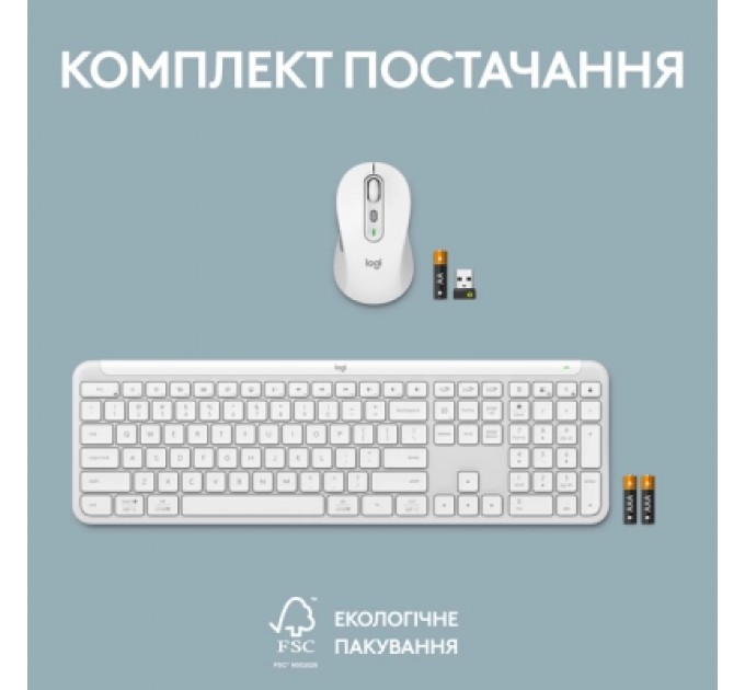 Комплект Logitech MK950 Bluetooth/Wireles UA Off-White (920-012491)