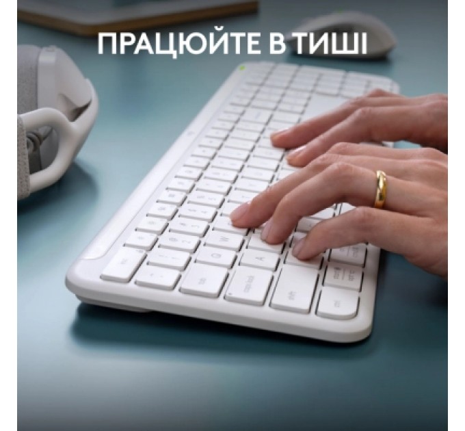 Комплект Logitech MK950 Bluetooth/Wireles UA Off-White (920-012491)