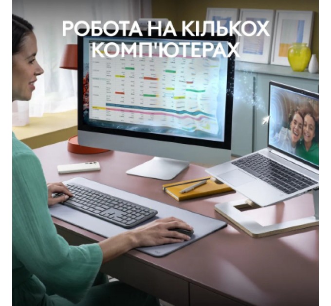 Комплект Logitech MK950 Bluetooth/Wireles UA Graphite (920-012490)