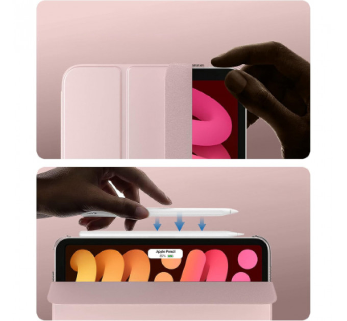 Чохол до планшета BeCover Tri Fold Hard Apple iPad Mini 7 2024 Pink (712454)