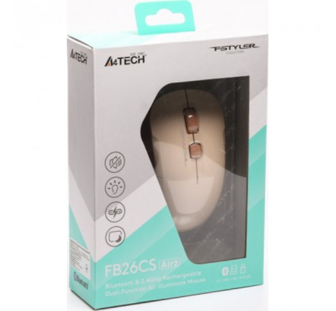 Мишка A4Tech FB26CS Air2 Bluetooth/Wireless Cafe Latte (4711421999236)