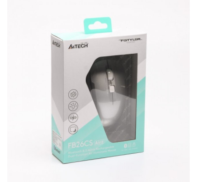 Мишка A4Tech FB26CS Air2 Bluetooth/Wireless Icy White (4711421999168)