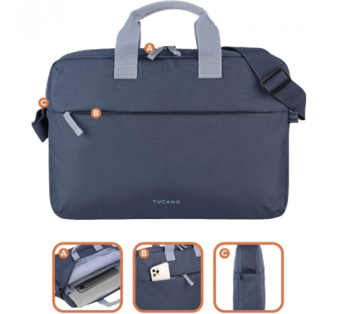 Сумка для ноутбука Tucano 15" Smart blue (BSMART15-B)