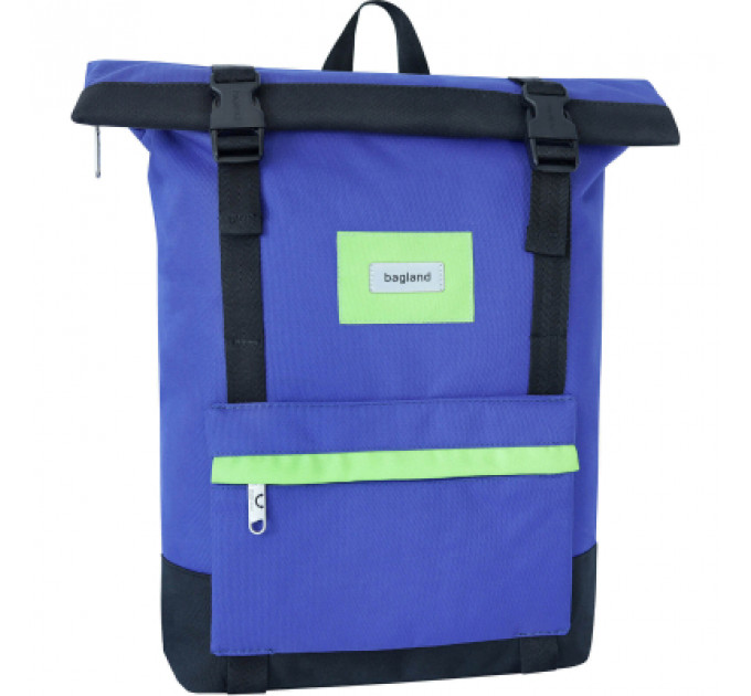 Рюкзак для ноутбука Bagland 15" Holder 25L, roll top, 0051666, blue/black (1065919121)