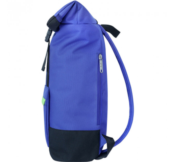 Рюкзак для ноутбука Bagland 15" Holder 25L, roll top, 0051666, blue/black (1065919121)