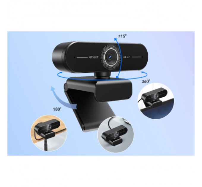Emeet Веб-камера Emeet C60E 4K Black (eMeet-E3124)