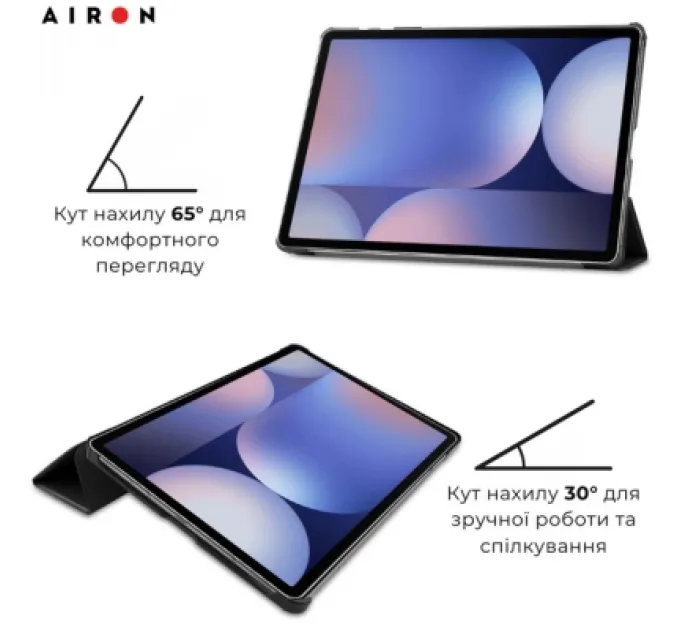Чохол до планшета AirOn Premium Samsung Galaxy tab S10 Plus 12.4 2024 + film Black (4822356758483)
