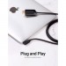 Vention Кабель мультимедійний USB-C 3.1 to HDMI 1.5m 90° 4K 60 Гц PVC Black Vention (CGVBG)
