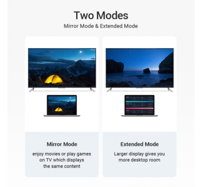 Vention Кабель мультимедійний USB-C 3.1 to HDMI 1.5m v.2.0 4K 60Hz USB Power Supply black Vention (CGTBG)