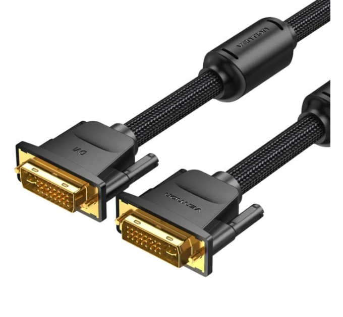 Vention Кабель мультимедійний DVI to DVI 24+1pin 8.0m 2K 60Hz ferrite Vention (EAEBK)