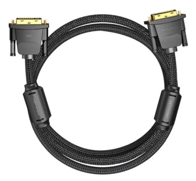 Vention Кабель мультимедійний DVI to DVI 24+1pin 8.0m 2K 60Hz ferrite Vention (EAEBK)