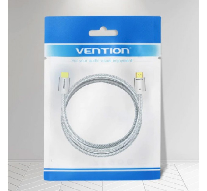 Vention Кабель мультимедійний HDMI to HDMI 2.0m V2.1 8K 60Hz Silver Metal Type Vention (ALCIH)