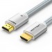 Vention Кабель мультимедійний HDMI to HDMI 2.0m V2.1 8K 60Hz Silver Metal Type Vention (ALCIH)