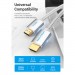 Vention Кабель мультимедійний HDMI to HDMI 3.0m V2.0 4K 60Hz Silver Metal Type Vention (AABII)