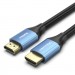 Vention Кабель мультимедійний HDMI to HDMI 5.0m V2.0 4K 60Hz Aluminum Alloy Blue Vention (ALHSJ)