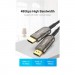 Vention Кабель мультимедійний HDMI to HDMI 15.0m V2.1 Optical 8K 60Hz 48Gbps Dolby 7.1 TPE Black Metal Type Vention (AAZBN)