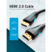 Vention Кабель мультимедійний HDMI to HDMI 20.0m V2.0 4K 30Hz PVC Vention (VAA-M02-B2000)