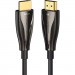 Кабель мультимедійний HDMI to HDMI 30.0m V2.0 Optical 4K 60Hz 18Gbps Dolby 7.1 PVC Black Zinc Alloy Vention (ALABT)