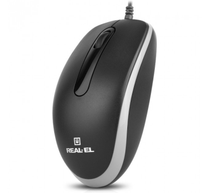 Мишка REAL-EL RM-217 USB Black/Gray (EL123200038)