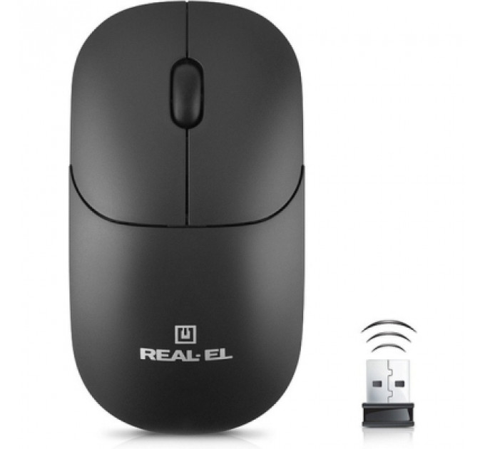 Мишка REAL-EL RM-311W Wireless Black (EL123200041)
