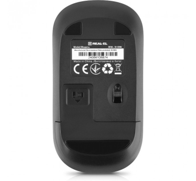 Мишка REAL-EL RM-313W Wireless Black (EL123200042)