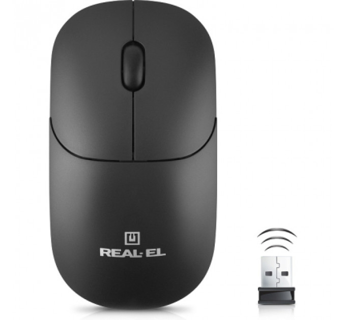 Мишка REAL-EL RM-313W Wireless Black (EL123200042)