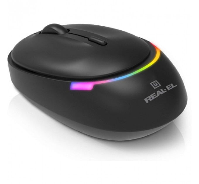 Мишка REAL-EL RM-440W Wireless/Bluetooth Black (EL123200045)