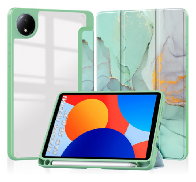 Чохол до планшета BeCover Soft Edge TPU Xiaomi Redmi Pad SE 8.7" Green Marble (712574)