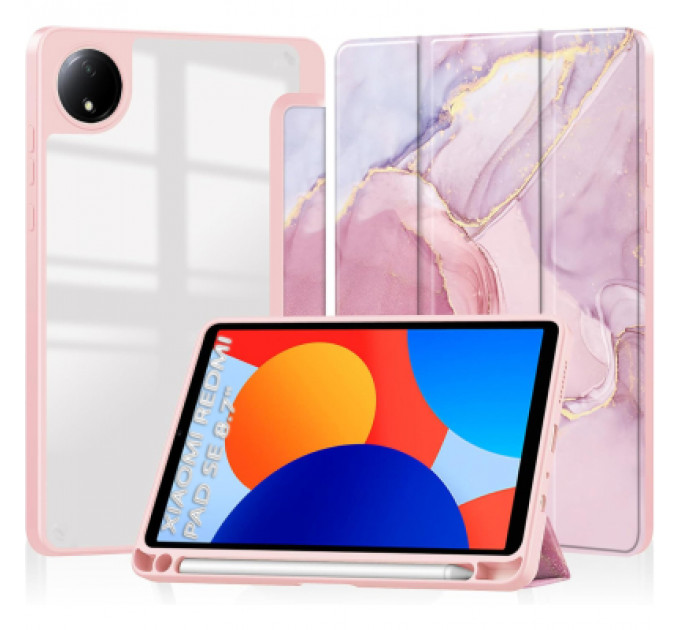 Чохол до планшета BeCover Soft Edge TPU Xiaomi Redmi Pad SE 8.7" Pink Marble (712576)