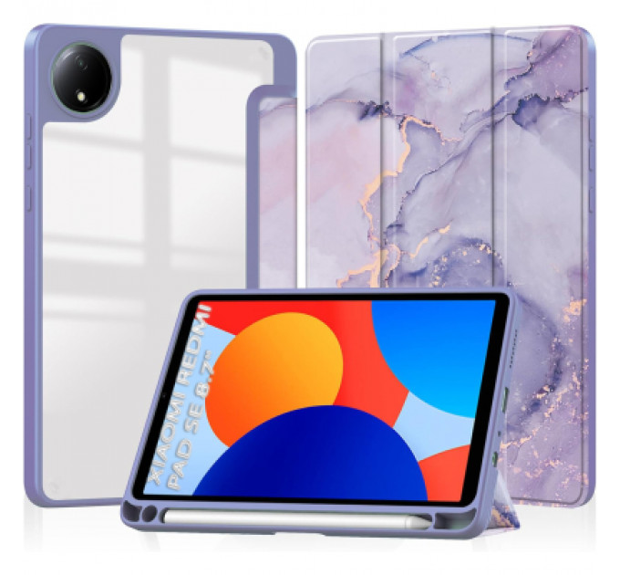 Чохол до планшета BeCover Soft Edge TPU Xiaomi Redmi Pad SE 8.7" Purple Marble (712577)